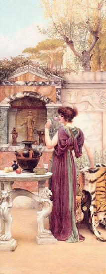 At the Garden Shrine, Pompeii, John William Godward